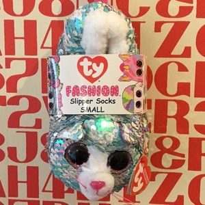 TY Flip Sequin Slipper Socks, NEW WITH TAGS!